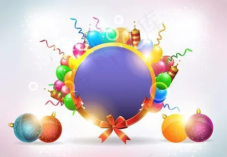 梦幻节日卡片矢量