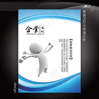 企业文化展板PSD模板下载
