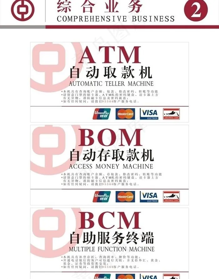 中国银行atm机灯箱图片cdr矢量模版下载