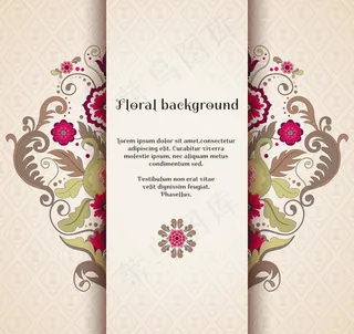 欧式花纹背景图片