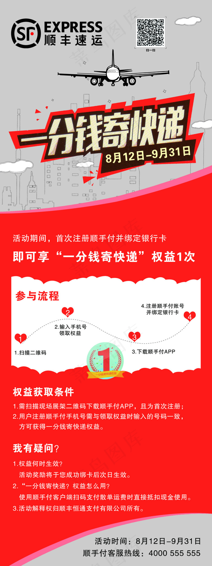 顺丰展架psd模版下载