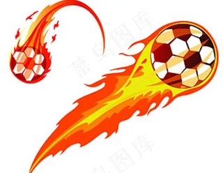 2款超酷火焰足球矢量素材图片