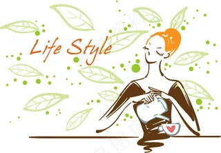 新鲜茶插画矢量素材