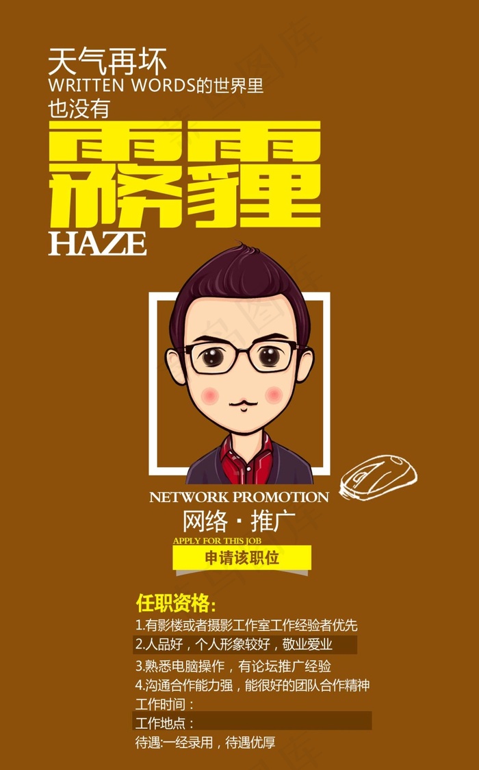 网络推广招聘psd模版下载