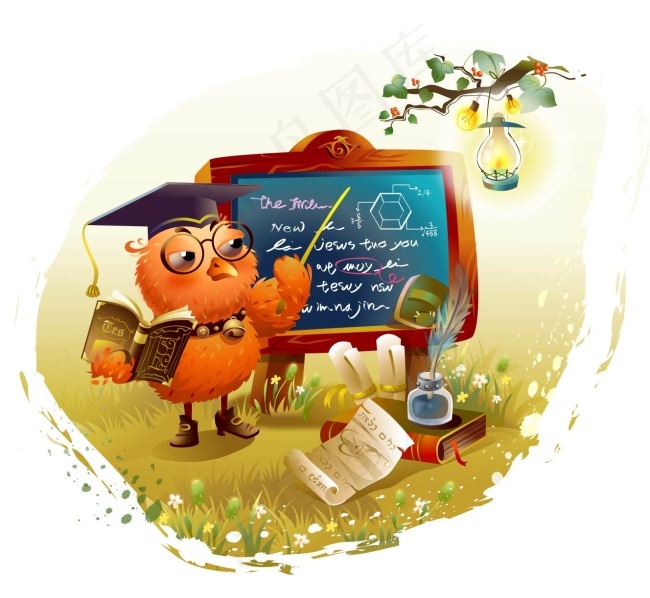 猫头鹰老师ai矢量模版下载