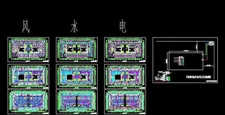 空调制冷机房布置图及系统流程图