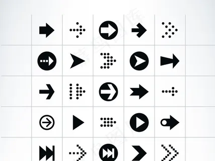 黑白箭头循环网页图标人物默认头像