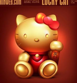 卡通招财猫PSD素材