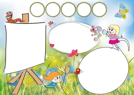 昆虫介绍蝴蝶成长记小报模板