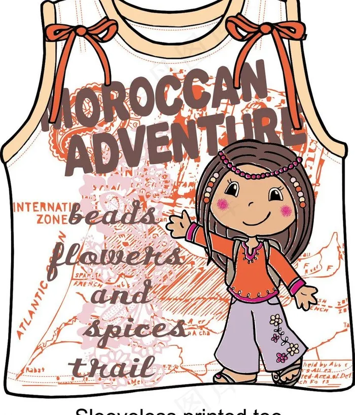 吊带衫图片ai矢量模版下载