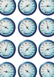 汽车里程时速表矢量素材