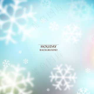 梦幻雪花背景矢量图