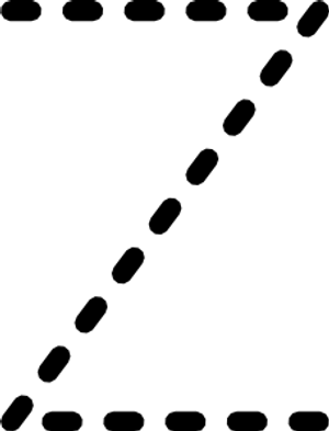 字母追踪字母Z剪贴画