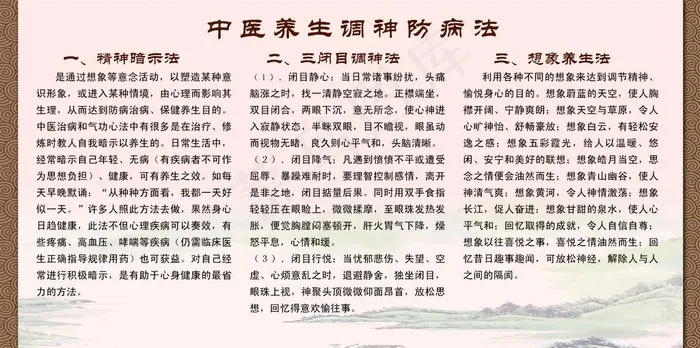 中医养生调神防病法图片