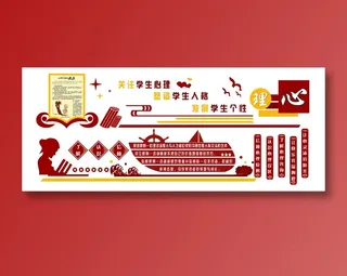 关注学生心理文化墙