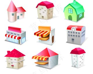 矢量建筑素材背景