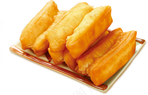早餐油条美食海报透明元素