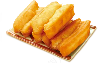 早餐油条美食海报透明元素