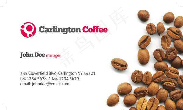 咖啡名片模板