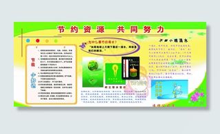 节约资源展板图片