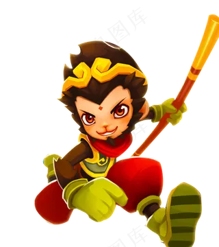 手绘猴子图案卡通孙悟空形象png