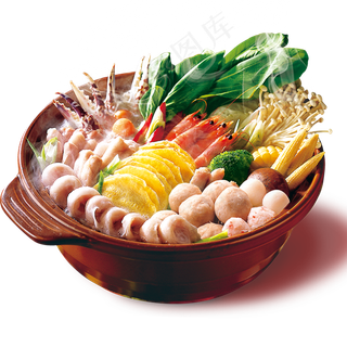 免抠砂锅里的麻辣烫美食