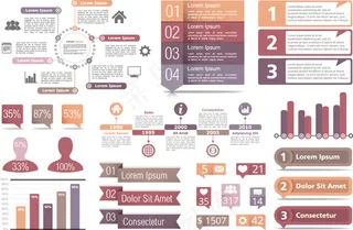 PPT信息图表矢量素材