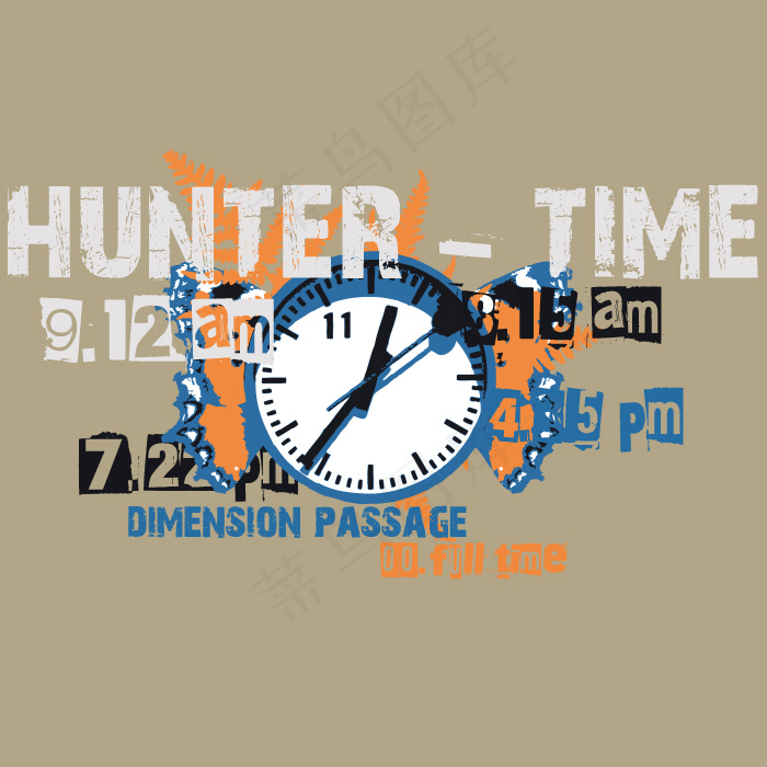 印花矢量图 靓仔装 图文结合 破碎...