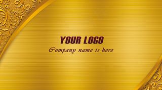 尊贵金色简约大气高档名片模板设计