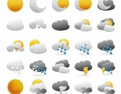 天气图标矢量图形