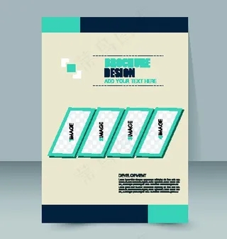 绿色方框宣传单背景图片图片