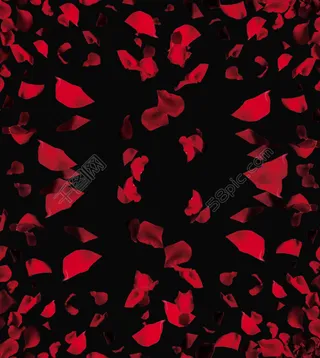 浪漫玫瑰花瓣背景PSD分层素材
