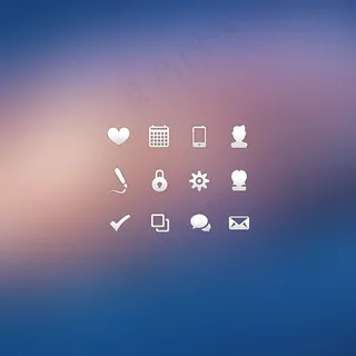 白色网页界面设计图标