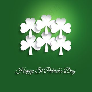 圣帕特里克节的三叶草的背景