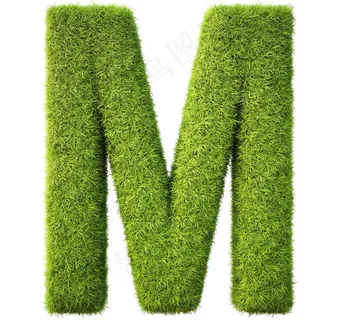 绿草字母图片
