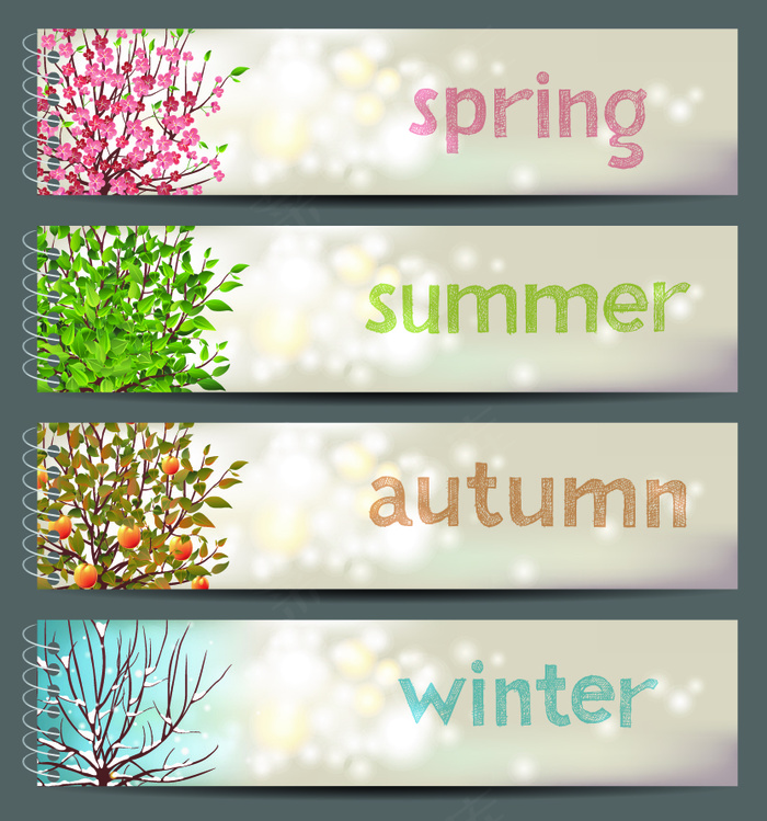 创造性的记事本的植物图案矢量素材