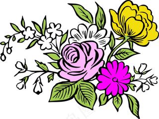 植物图案矢量印花