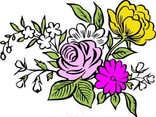 植物图案矢量印花