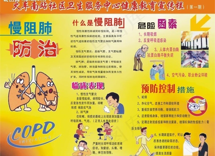 慢阻肺防治图片cdr矢量模版下载