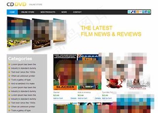 电影视频DVD光盘在线商城网站模板