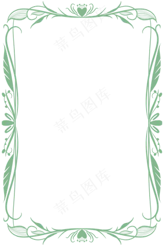 小清新淡绿色花藤装饰边框小清新淡绿色花藤装饰边框