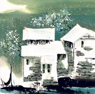 水墨意境山水画