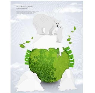 地球绿色背景图片