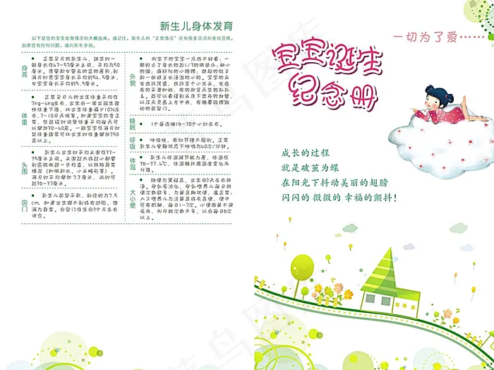 宝宝诞生纪念册图片cdr矢量模版下载
