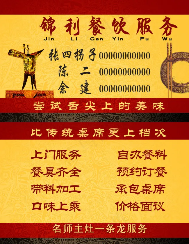 餐饮名片psd模版下载