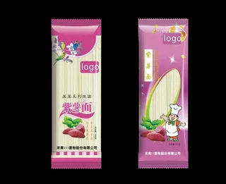 紫薯挂面包装设计 (平面图)图片