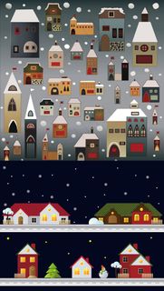 多款可爱的小洋楼矢量素材