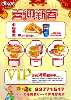 迪克士新春宣传单页图片