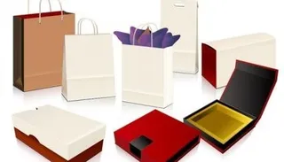 空的购物袋包装矢量