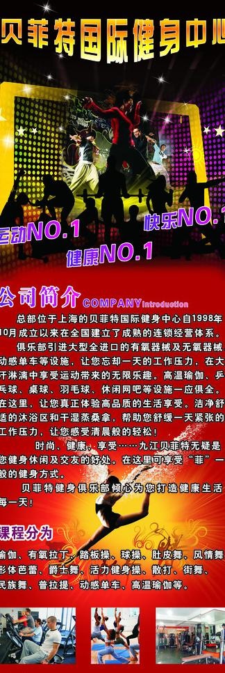 健身展架图片cdr矢量模版下载